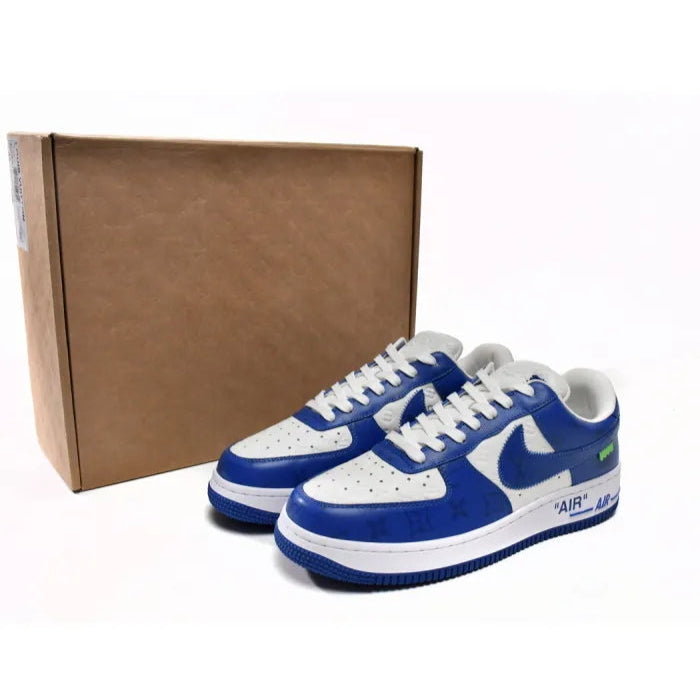 Louis Vuitton x Nike Air Force 1 Low By Virgil White and Blue