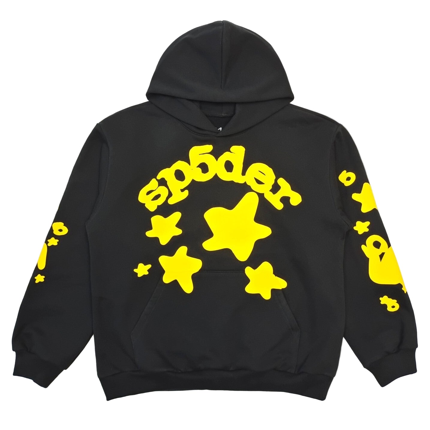 Sp5der Hoodie Black and Yellow
