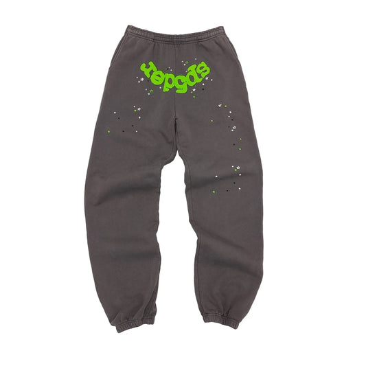 Sp5der Sweatpants Grey and Green